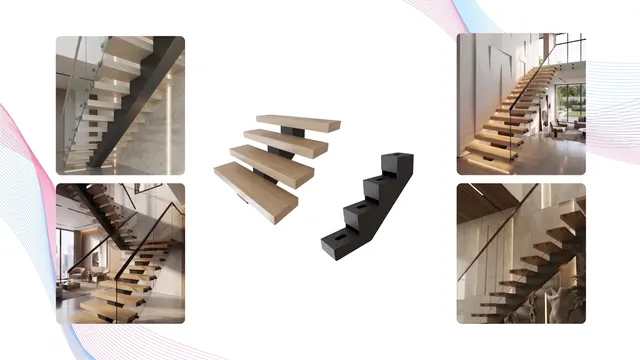 Minimalistic ARC floating stair beam configuration in Houston